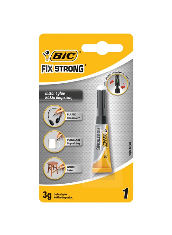 Bic Japon Yapıştırıcısı Fıx Strong Süper Güçlü 3 Gr 1 Li Blister (1 Adet)