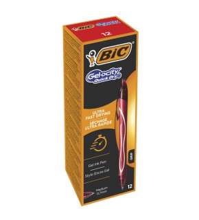 Bic Jel Kalem Basmalı Gelocıty Hızlı Kuruyan 0.7  MM 12 Lİ Kırmızı