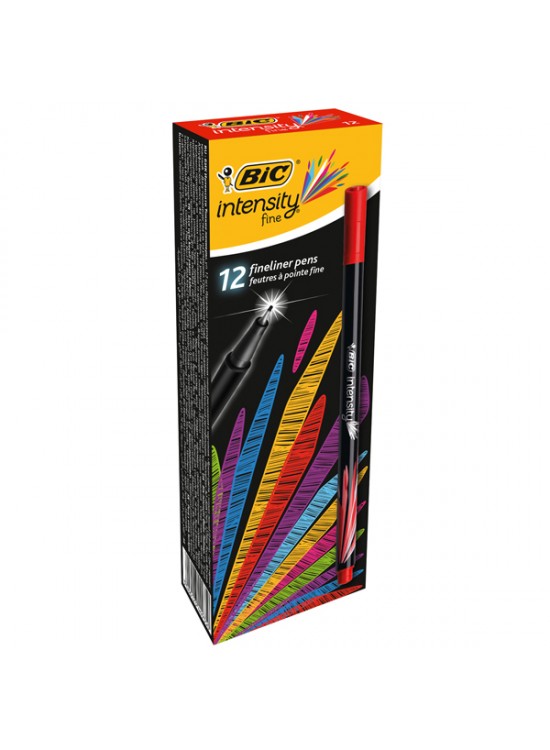 Bic Keçe Uç Kalem İnterstiy 12 Renk Kırmızı 942084