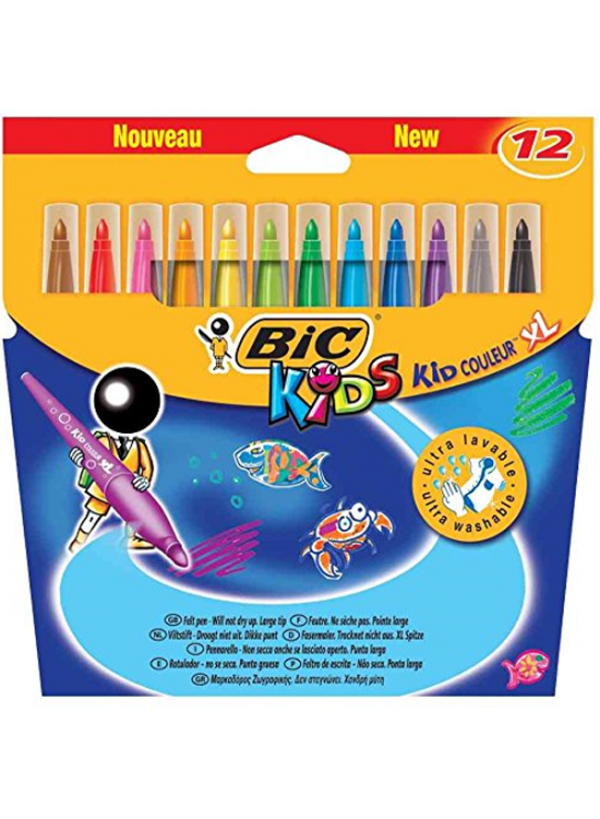 Bic Keçeli Boya Kalemi Kids Couleur XL 12 Renk 828966