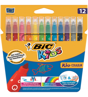 Bic Keçeli Boya Kalemi Kids Couleur Yıkanabilir 12 Renk 920293
