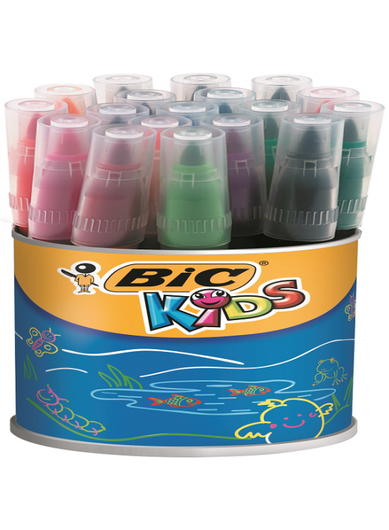 Bic Keçeli Boya Kalemi Visa Fırça Uç 18 Renk 828965