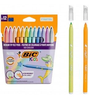 Bic Kıd Couleur Keçeli Boya Kalemi Pastel 12 Renk 520084