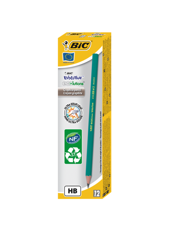 Bic Kurşun Kalem Eco Evolution 650 HB Köşeli 880311 (1 Adet)