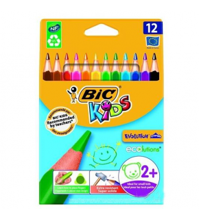 Bic Kuru Boya Evolution Üçgen Jumbo Metal Tüp  12+1 958192
