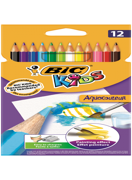 Bic Kuru Boya Kids Karton Kutu Aquarell 12 Renk 8575613