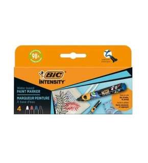 BIC MARKER 4LÜ SİYAH-MAVİ-KIRMIZI-YEŞİL