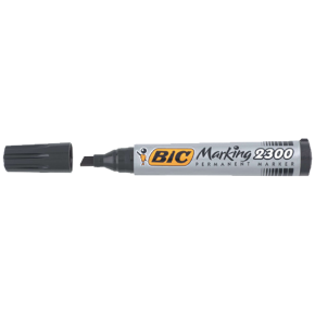 Bic Markör Permanent Kesik Uçlu Siyah 2300 09 (1 Adet)