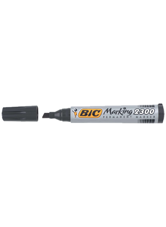 Bic Markör Permanent Kesik Uçlu Siyah 2300 09 (1 Adet)