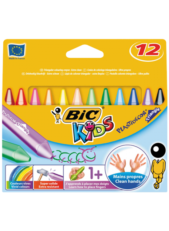 Bic Pastel Boya Plastidecor Karton Kutu Üçgen 12 Lİ 829773 Bic Pastel Boya Plastidecor Karton Kutu Üçgen 12 Lİ 829773