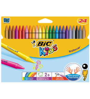 Bic Pastel Boya Plastidecor Karton Kutu Yuvarlak 24 Renk 829772