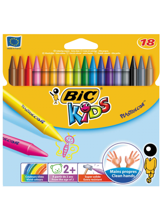 Bic Pastel Boya Plastidecor Silinebilir 18 Renk 829771