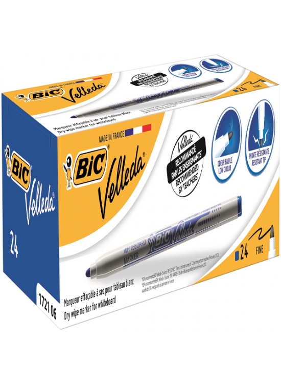 Bic Tahta Kalemi Yuvarlak Uçlu Velleda Mavi 1721 06 (1 Adet)