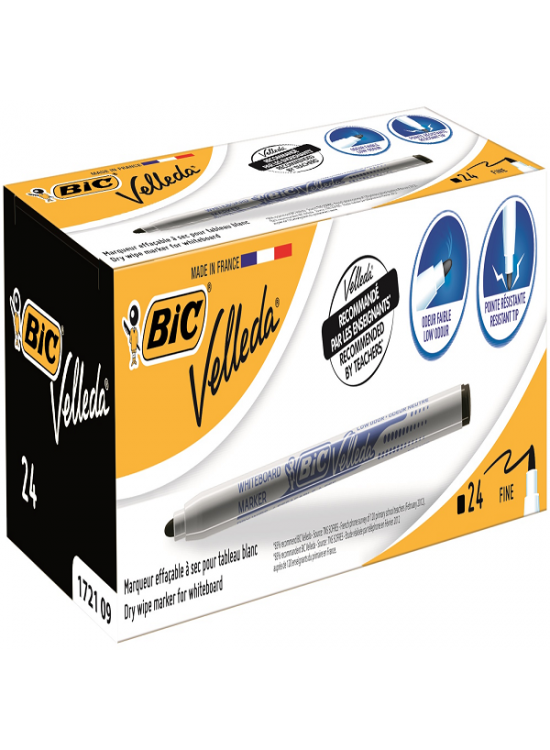 Bic Tahta Kalemi Yuvarlak Uçlu Velleda Siyah 1721 09 (1 Adet)