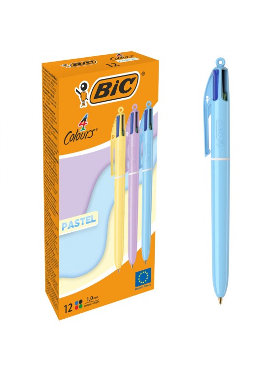 Bic Tükenmez Kalem 4 Colours Pastel 12 Li 517320 Bic Tükenmez Kalem 4 Colours Pastel 12 Li 517320