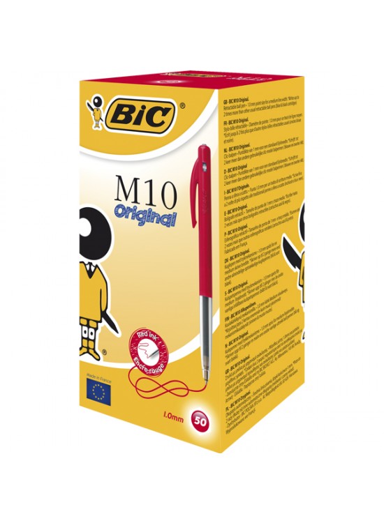 Bic Tükenmez Kalem M10 Basmalı 50 Li Kırmızı