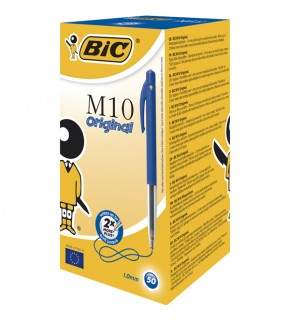 Bic Tükenmez Kalem M10 Basmalı 50 Li Mavi