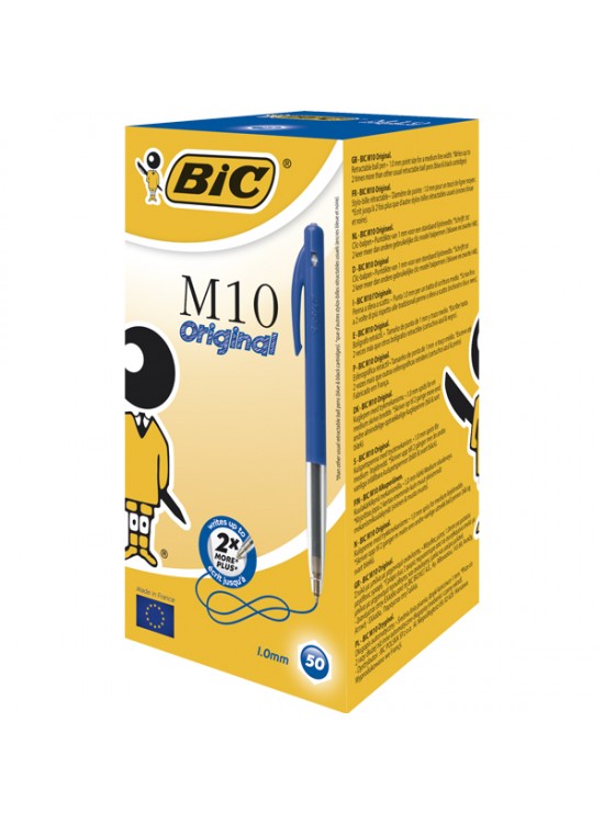 Bic Tükenmez Kalem M10 Basmalı 50 Li Mavi