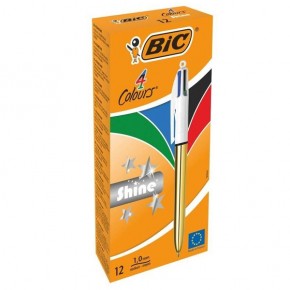 Bic Tükenmez Kalem Shıne 4 Colours Altın Gövde 964774 (1 Adet)
