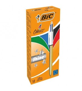 Bic Tükenmez Kalem Shıne 4 Colours Altın Gövde 964774 (1 Adet)