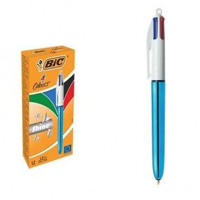 Bic Tükenmez Kalem Shıne 4 Colours Mavi Gövde 949896 (1 Adet)