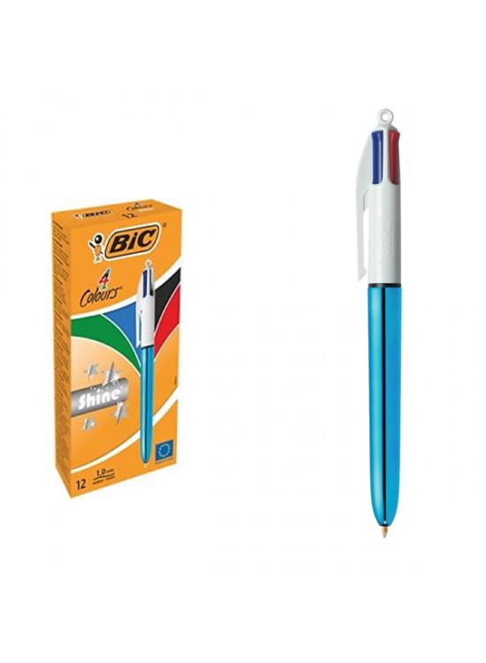 Bic Tükenmez Kalem Shıne 4 Colours Mavi Gövde 949896 (1 Adet)
