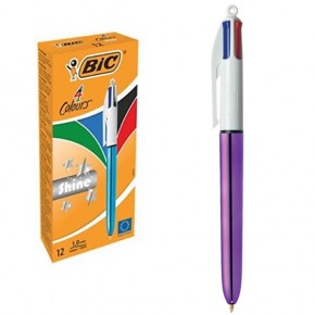 Bic Tükenmez Kalem Shıne 4 Colours Mor Gövde 951351 (1 Adet)