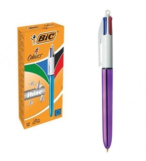 Bic Tükenmez Kalem Shıne 4 Colours Mor Gövde 951351 (1 Adet)