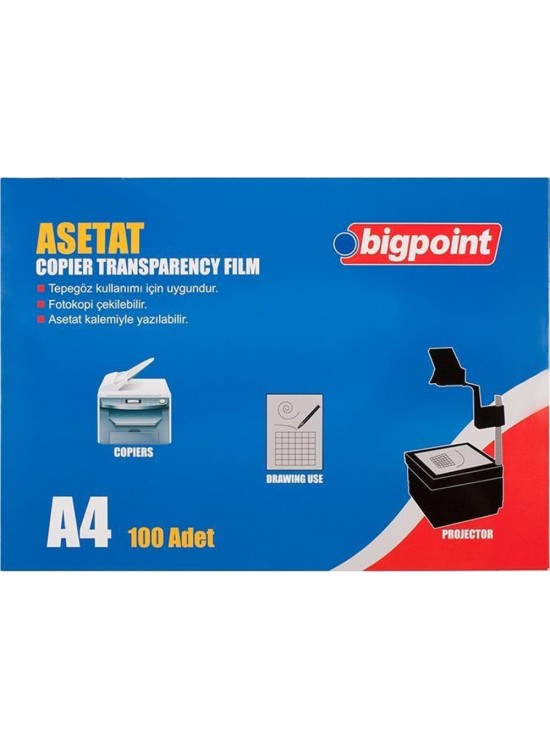 Bigpoint Fotokopi Asetatı A4 100 Lü BP699