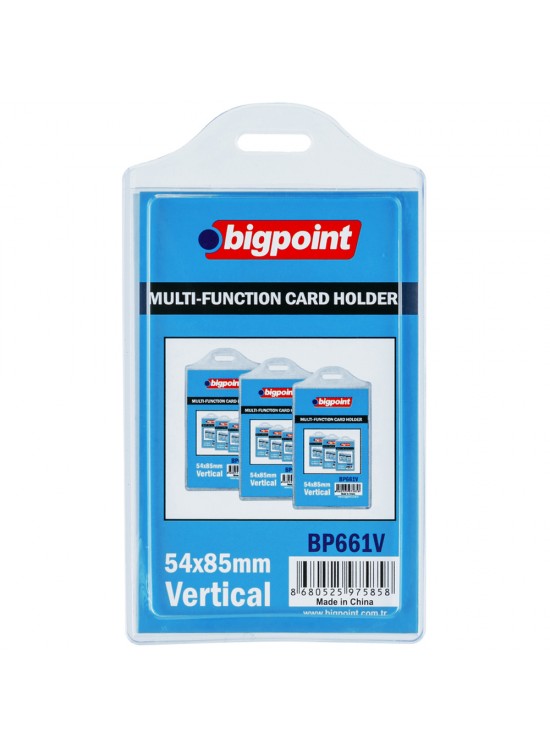 Bigpoint Kart Kabı Çok Amaçlı Soft Dıkey 54x85 MM BP661V (1 Adet) Bigpoint Kart Kabı Çok Amaçlı Soft Dıkey 54x85 MM BP661V (1 Adet)