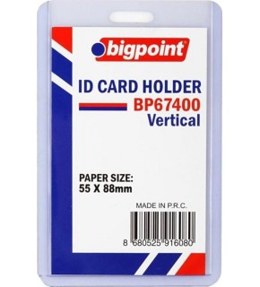 Bigpoint Kart Kabı Dikey Sert Pvc 55x88mm BP673V (1 Adet)