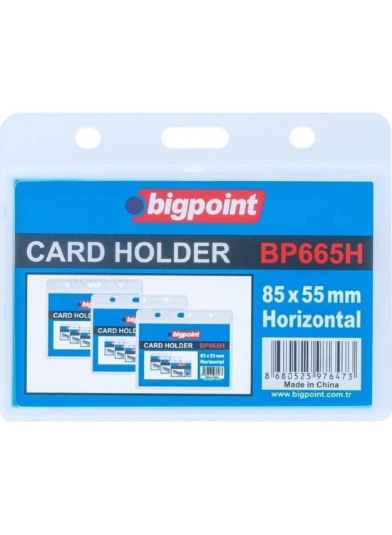 Bigpoint Kart Kabı Pp Su Geçirmez Yatay 85x55mm BP665H (1 Adet)