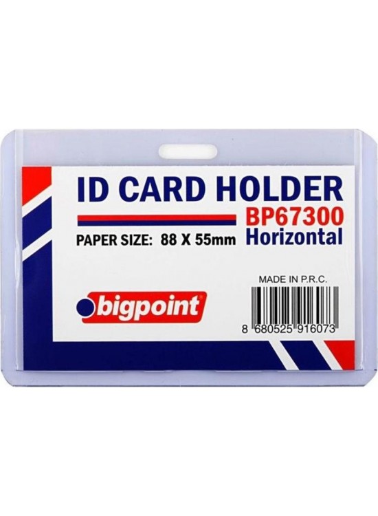 Bigpoint Kart Kabı Yatay Sert Pvc 88x55mm BP673H (1 Adet)