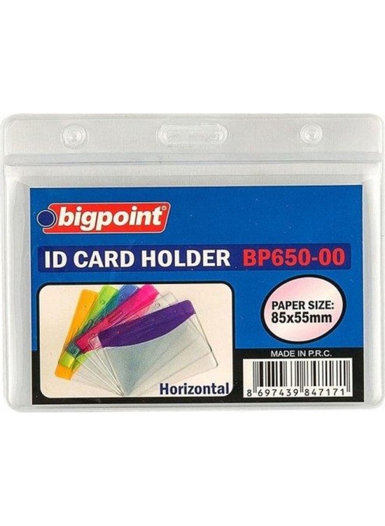 Bigpoint Kart Poşeti Yatay Korumalı 85X55mm Şeffaf Bp650-00 (1 Adet)