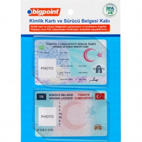 Bigpoint Kimlik-Sürücü Kart Kabı 2 Li Set BP671B (1 Adet)