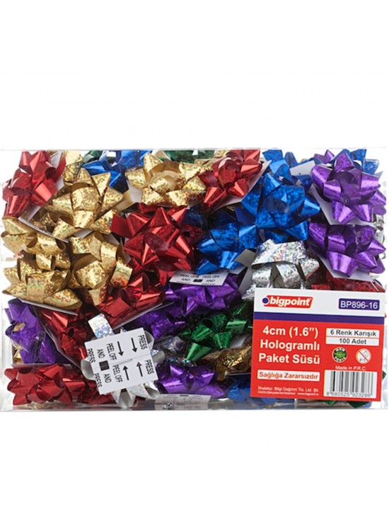 Bigpoint Paket Süsü Hologram 1.6" 100 LÜ BP896-16 Bigpoint Paket Süsü Hologram 1.6" 100 LÜ BP896-16