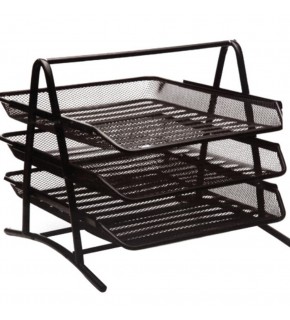 Bion Evrak Rafı Perfore 3 Lü Kutusuz Siyah 9309