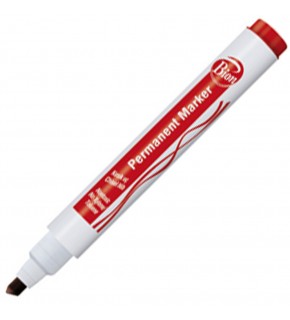 Bion Markör Permanent Kesik Uç Kırmızı 9177 (1 Adet)