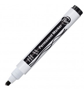 Bion Markör Permanent Kesik Uç Siyah 9177 (1 Adet)