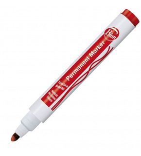 Bion Markör Permanent Yuvarlak Uçlu Kırmızı 9175 (1 Adet)