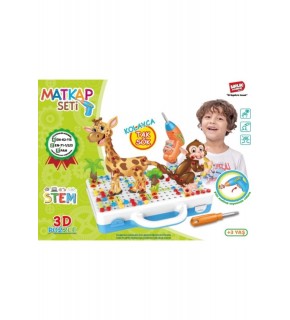 Birlik Toys 3D Stem Eğitici Matkap Seti HayvanlarURT014