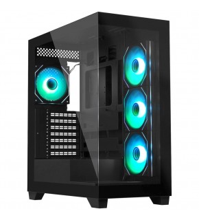 BitFenix CETO 500 4-120mm ARGB Fan 850W 80 Plus Siyah 1-Usb3.0 2-Usb2.0 Tempered Glass Oyuncu Kasası