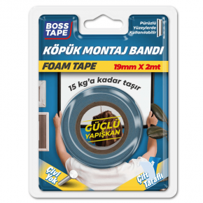 Boss Tape Çift Taraflı Köpük Bant Beyaz 15Kg
