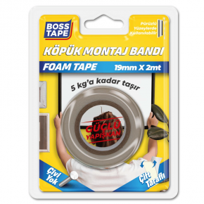 Boss Tape Çift Taraflı Köpük Bant Beyaz 5Kg Bt-01012
