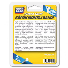 Boss Tape Çift Taraflı Köpük Bant Beyaz 5Kg Bt-01012