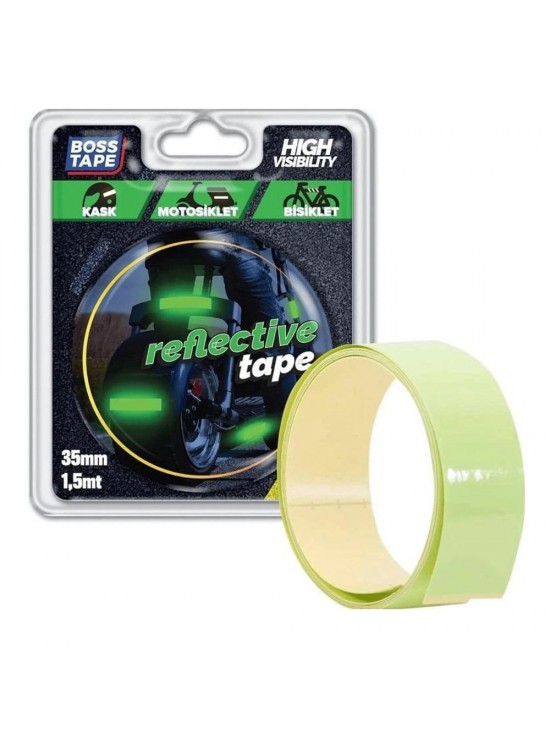 Boss Tape Fosforlu Reflektif Bant Yeşil Bt-09005
