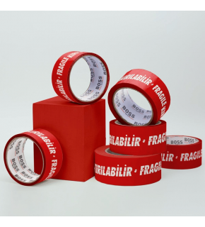 Boss Tape Fragile Kırılır Baskılı Uyarı Bandı BT-08001