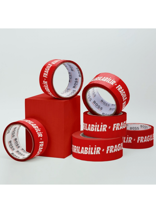 Boss Tape Fragile Kırılır Baskılı Uyarı Bandı BT-08001
