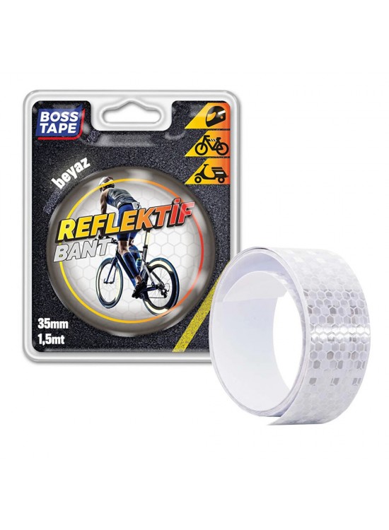 Boss Tape Reflektif Bant Beyaz 35mmx1,5mt Bt-09002