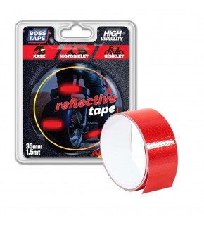 Boss Tape Reflektif Bant Kırmızı 35mmx1,5mt Bt-090
